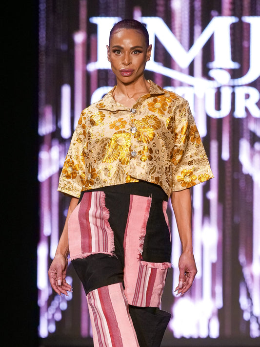 The Kinsley Sculpted Brocade Top