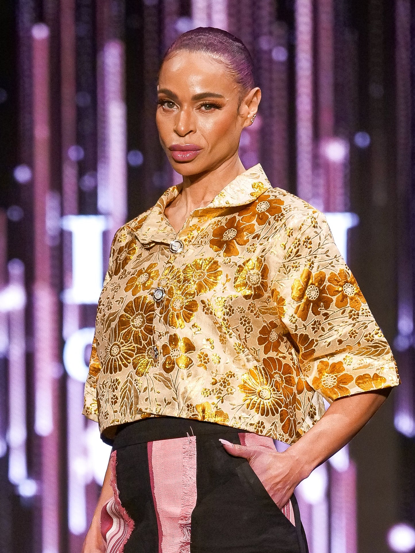 The Kinsley Sculpted Brocade Top