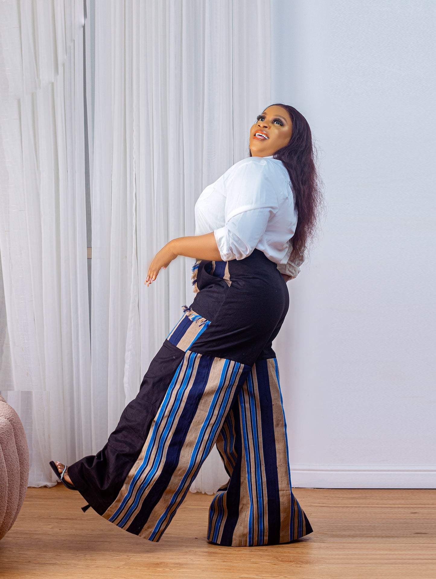 Orire Aso Oke Palazzo Pant