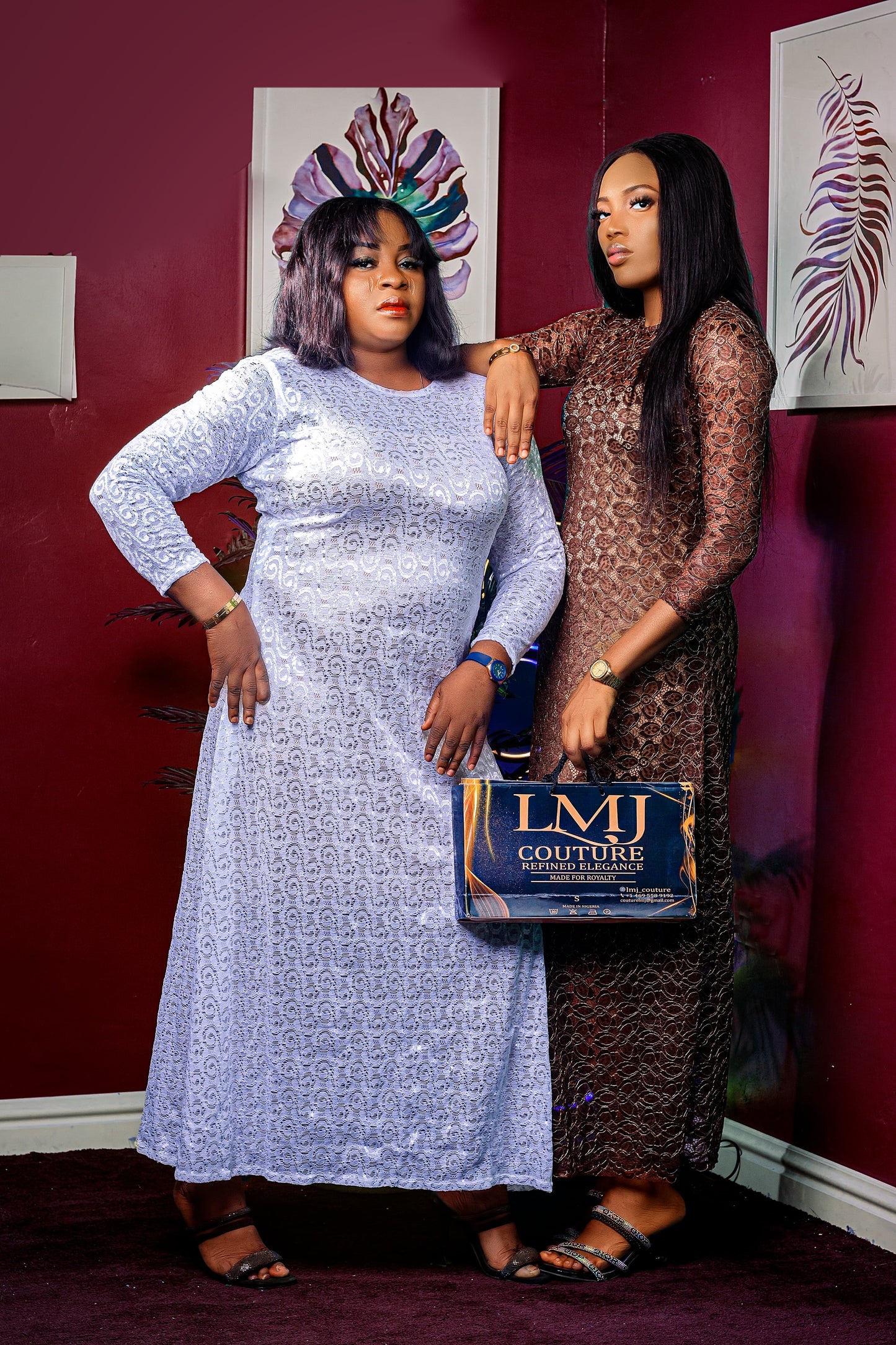 The Aurelia Sheer Lace Gown