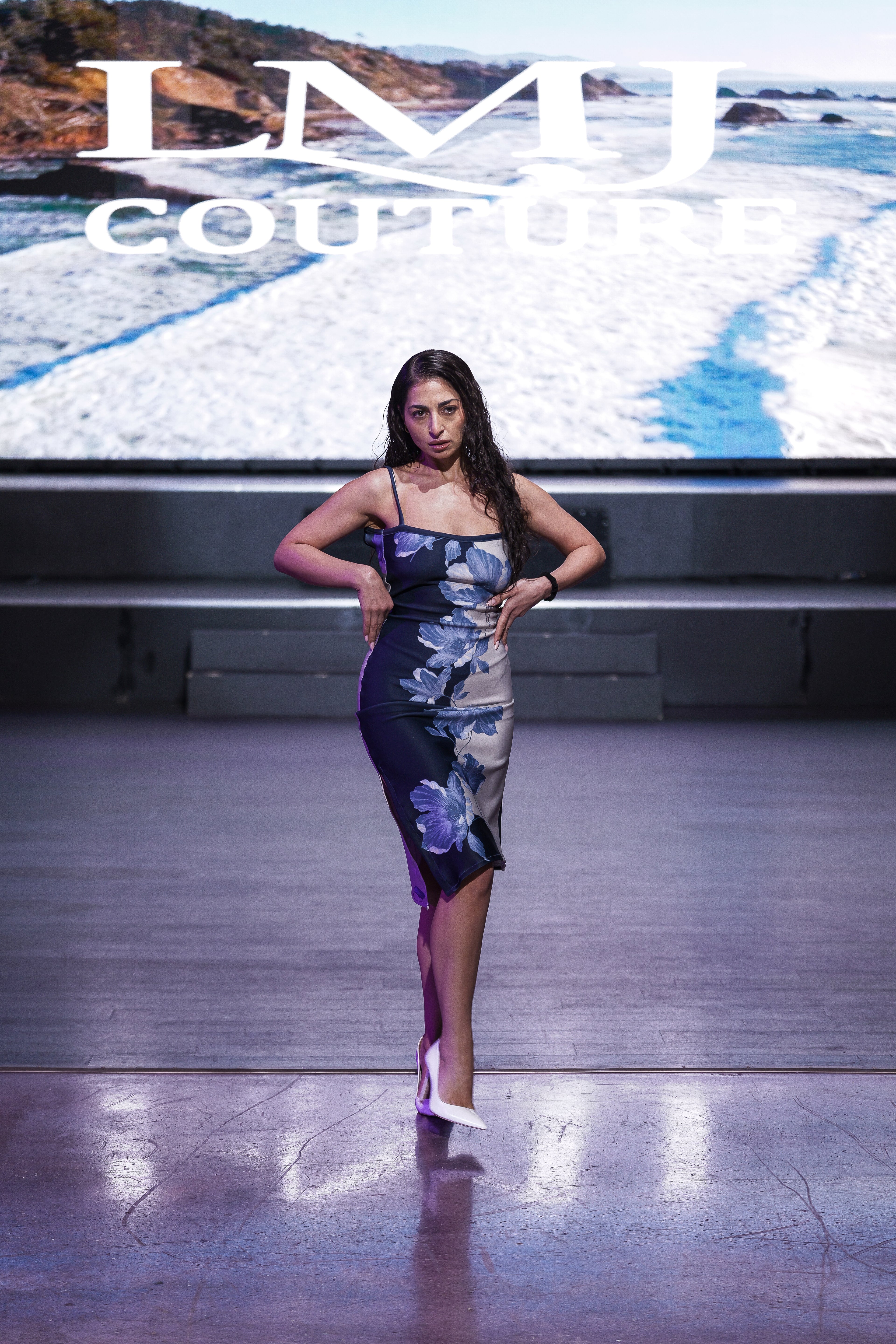 The Oceana Scuba Midi Dress