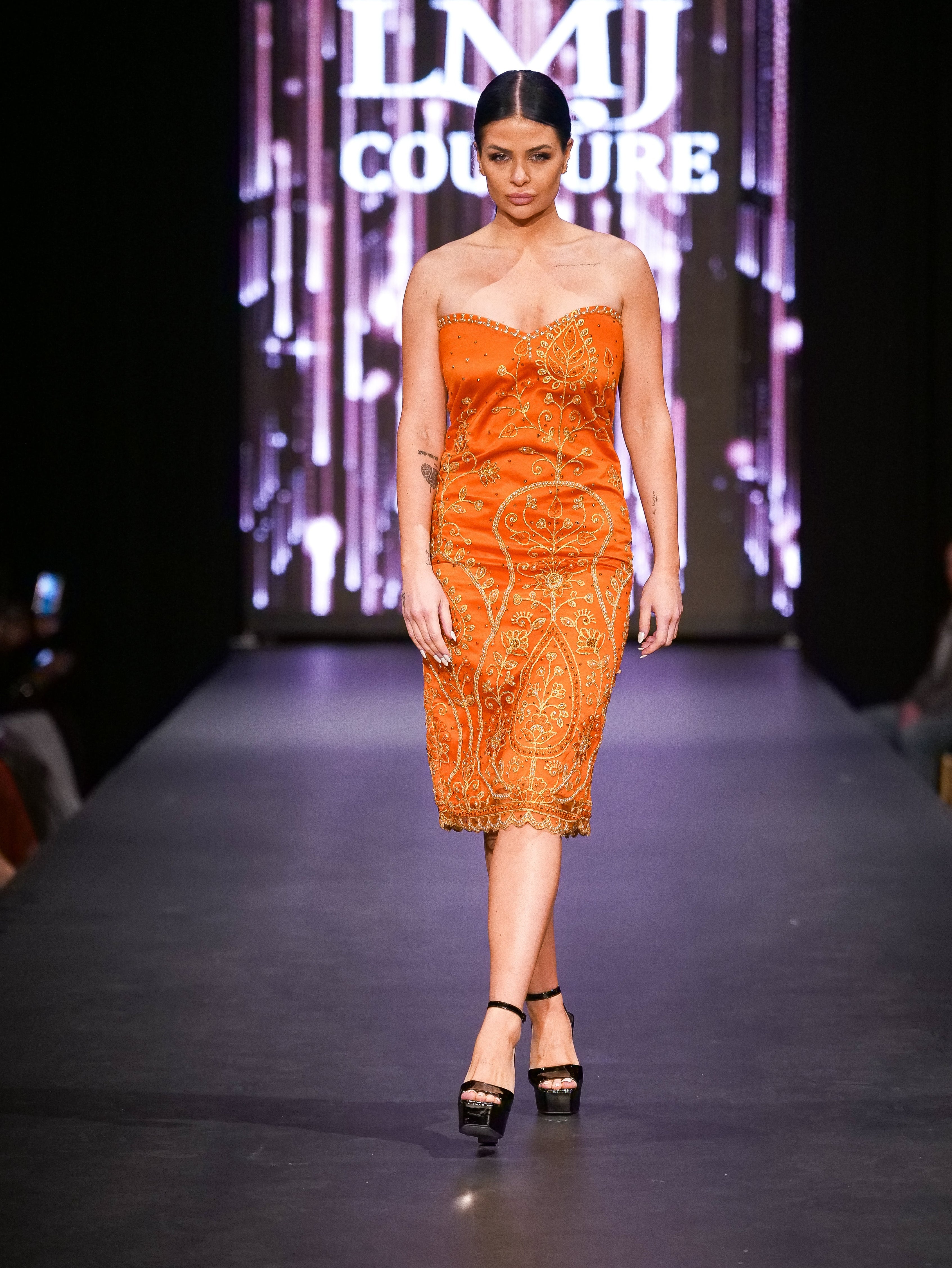 The Georgina Sculpted Strapless Gown