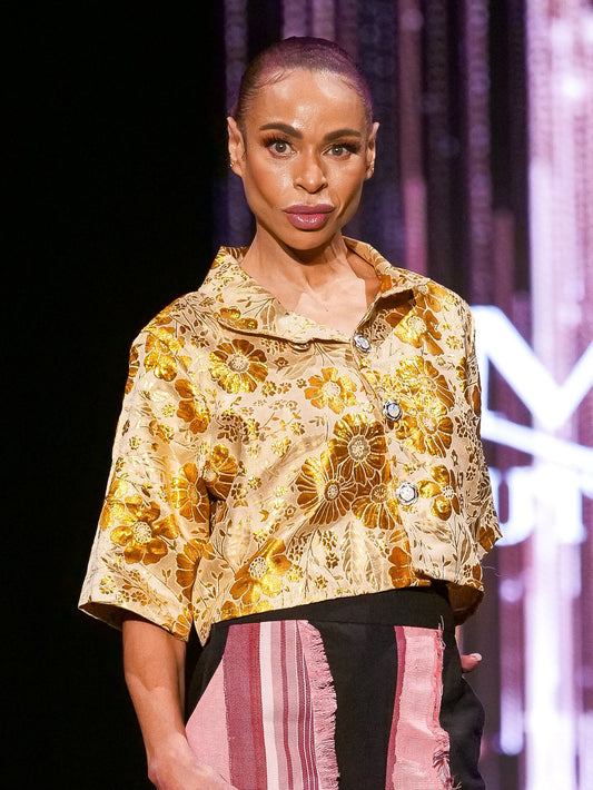 The Kinsley Sculpted Brocade Top