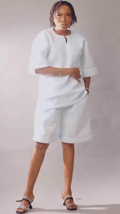 The Noir Sculpted Scuba Short Set